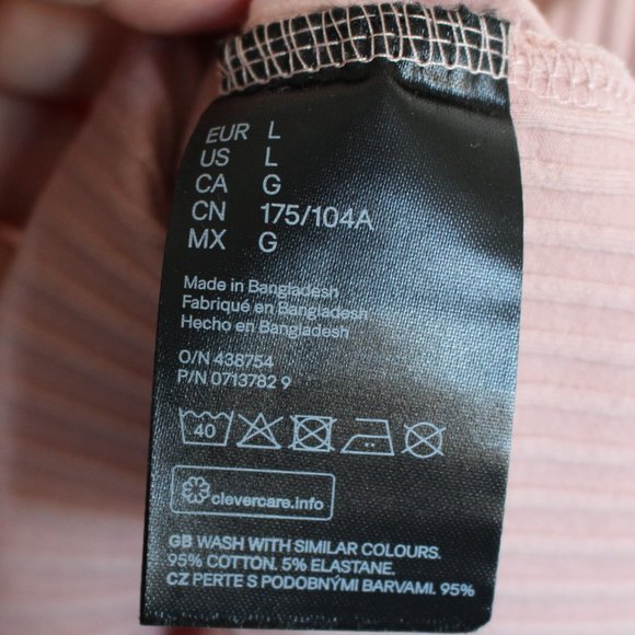 H&M Pale Pink Ribbed Tshirt Dress - Picture 11 of 11